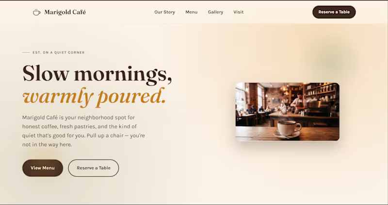 Cover image for Restaurant, Cafe & Small Business Website Design