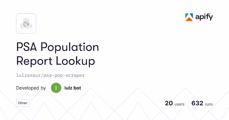 Cover image for PSA Card Population Analysis Tool