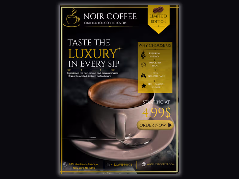 Cover image for Luxury Coffee Shop Social Media Design
