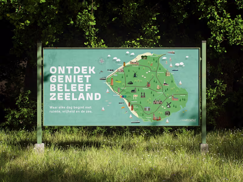 Cover image for Illustrated Map of Walcheren, Zeeland
I