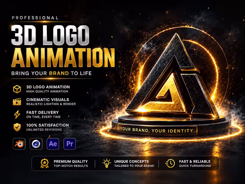 Cover image for 3D Logo Animation and Custom Effects with Extra Features