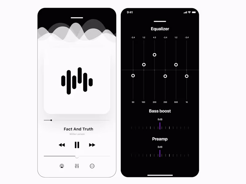 Cover image for Audio Player UI: High-Contrast Equalizer Concept