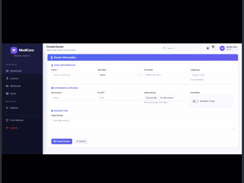 Cover image for Comprehensive ASP.NET Core MVC Healthcare Admin System