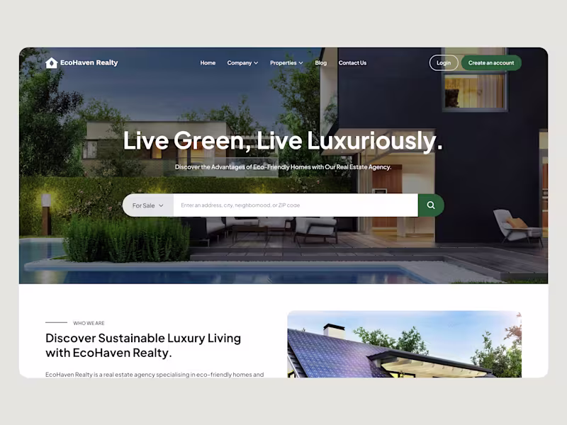 Cover image for Real Estate Webstie Development 