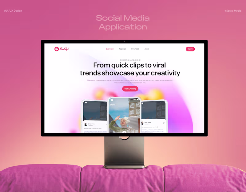 Cover image for Landing Page for Social Media App