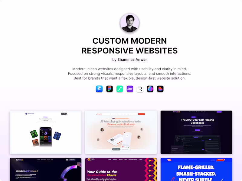 Cover image for Custom, Modern & Fully Responsive Websites