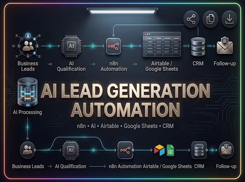 Cover image for AI Lead Generation & CRM Automation with n8n