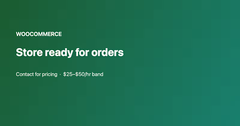 Cover image for WooCommerce store ready for orders