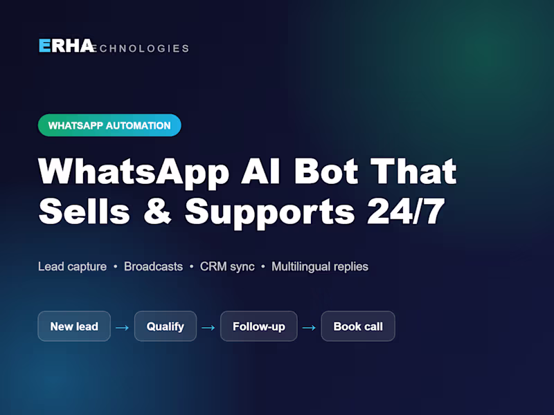Cover image for WhatsApp AI Chatbot for Lead Generation & Support