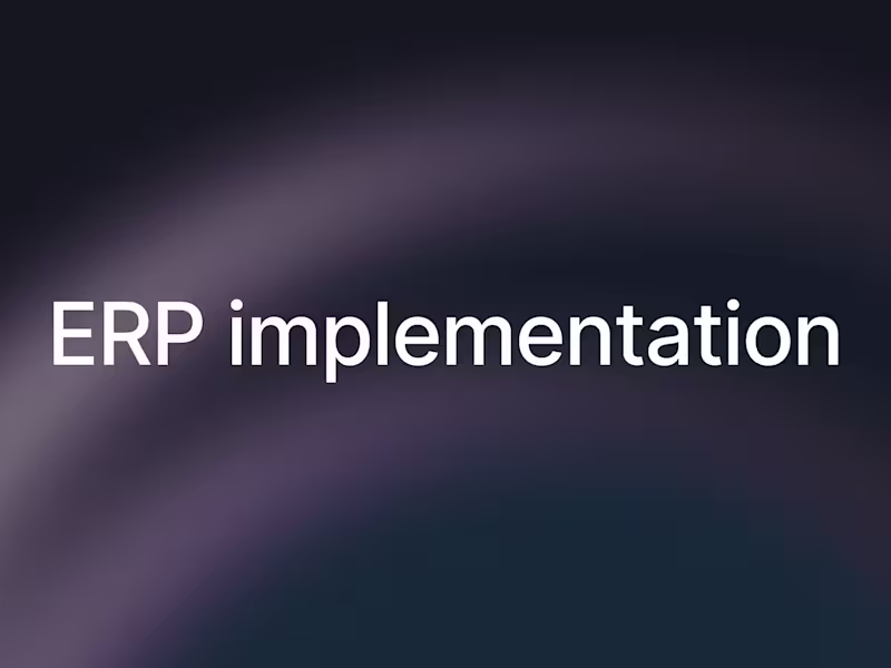 Cover image for ERP Implementation Consulting