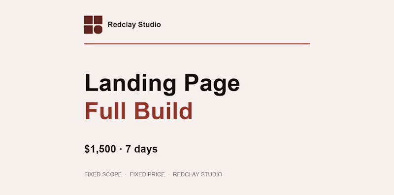 Cover image for Landing Page — Full Build