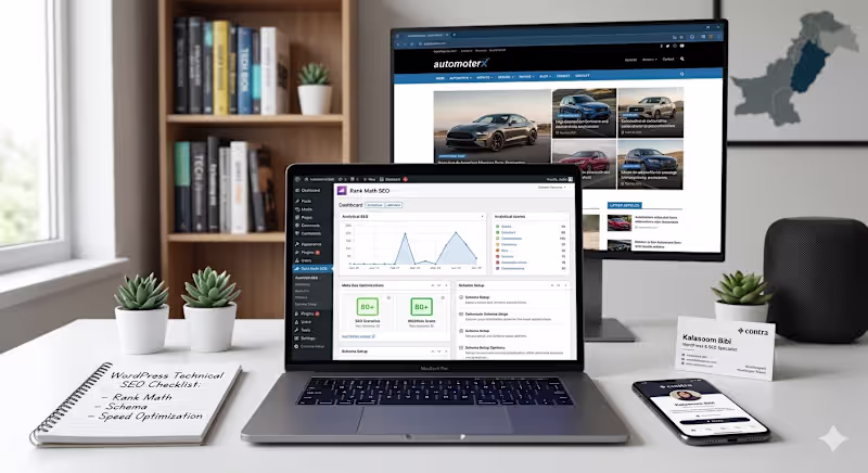 Cover image for WordPress Development & Rank Math SEO Optimization