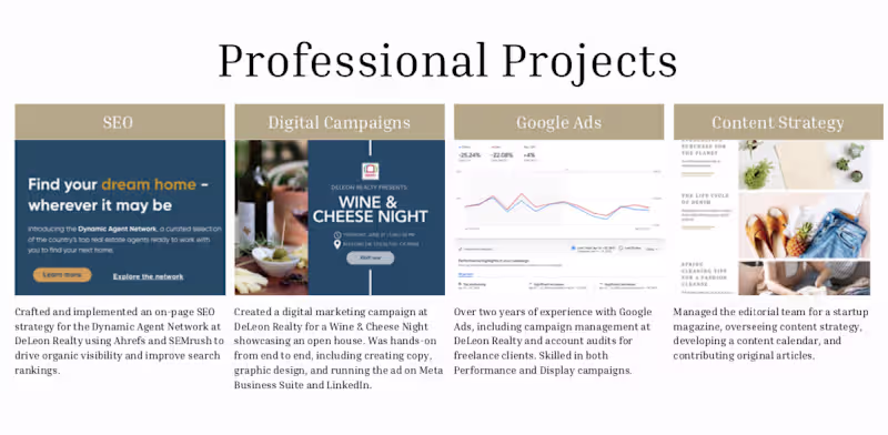 Cover image for Professional Projects