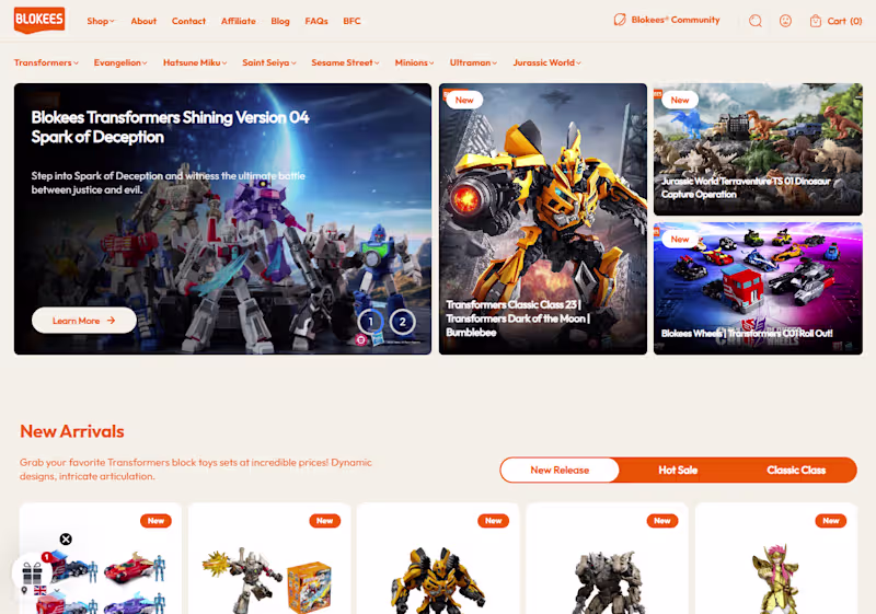 Cover image for Shopify | Blokees Shopify Storefront for Global Collectibles
