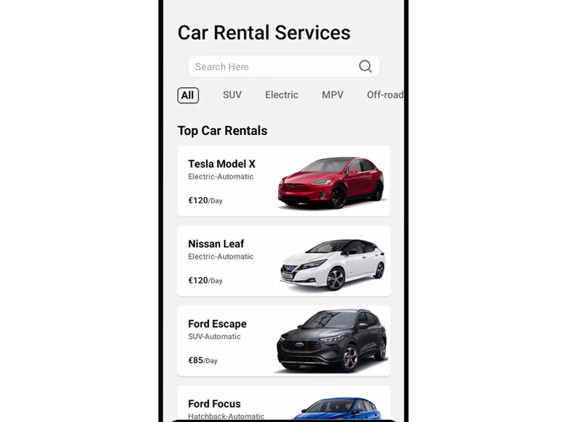 Cover image for Swift Wheel Car Rental App
