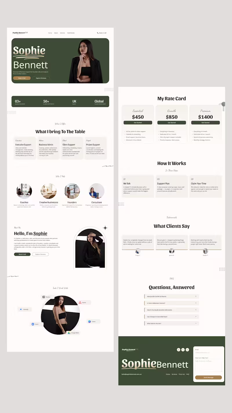 Cover image for I designed a website for a virtual assistant let me know wha...