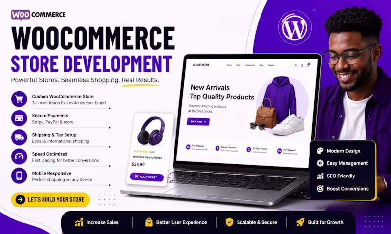 Cover image for I will do WooCommerce Store Design & Development