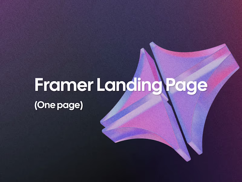 Cover image for Landing Page (Framer) — Built to Convert