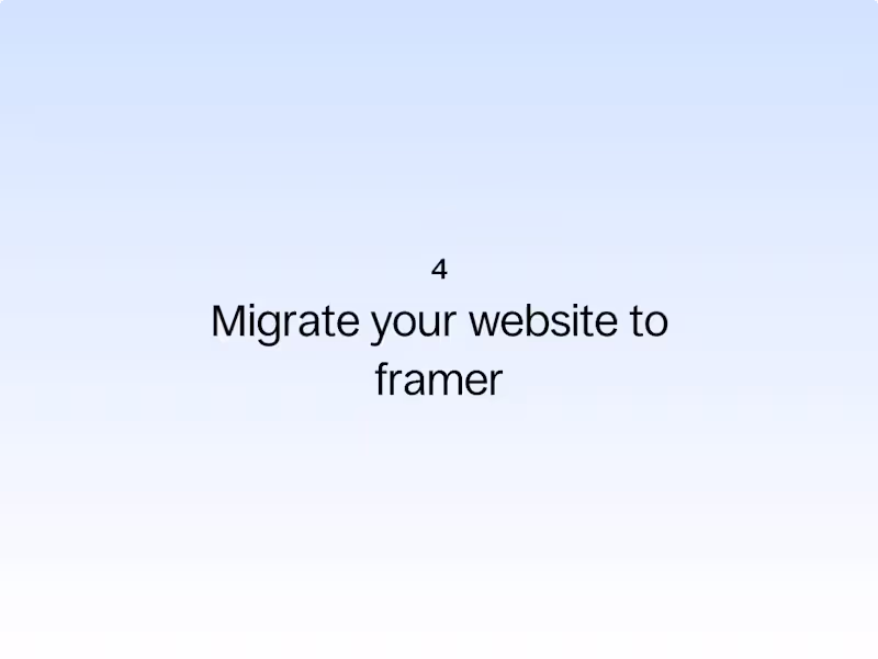 Cover image for Migrate to Framer