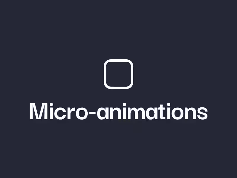 Cover image for Micro-animations