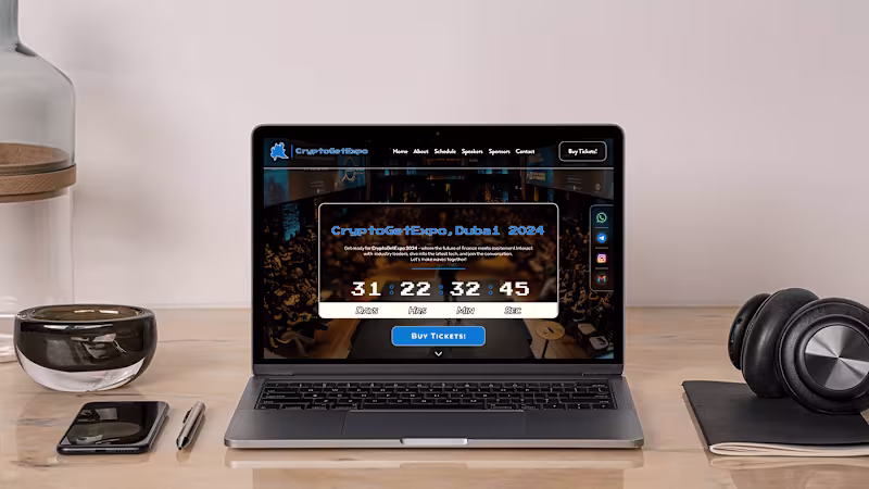 Cover image for Crypto Event Landing Page: CryptoGetExpo.