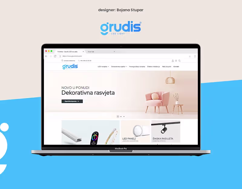 Cover image for Grudis LED Light website redesign