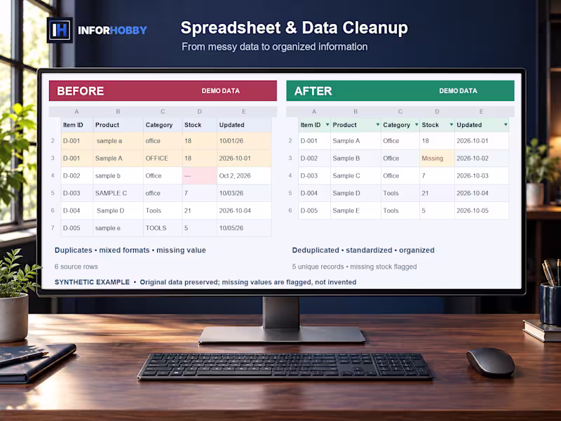 Cover image for Spreadsheet & Data Cleanup