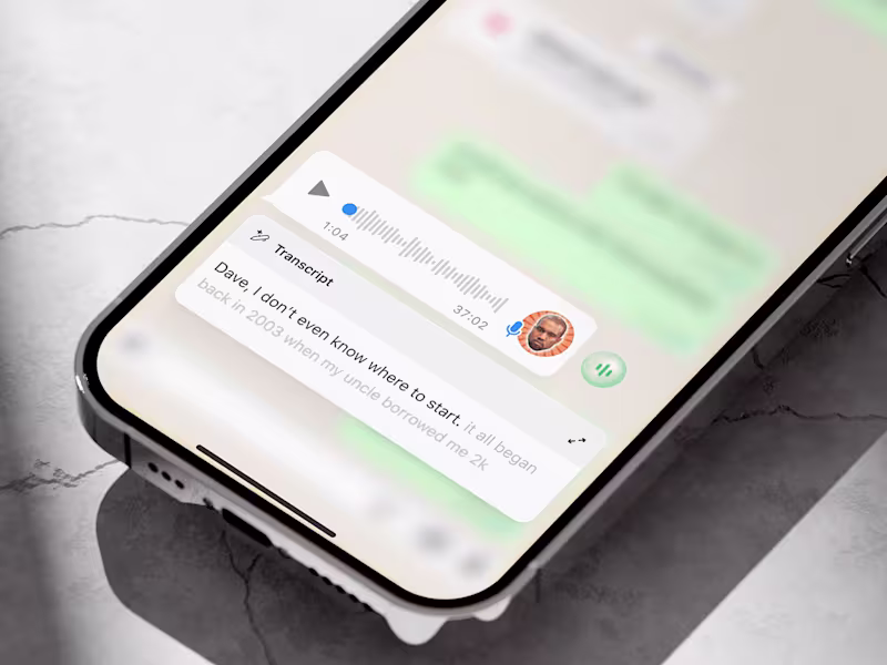 Cover image for AI Voice-to-Text for WhatsApp :: Behance