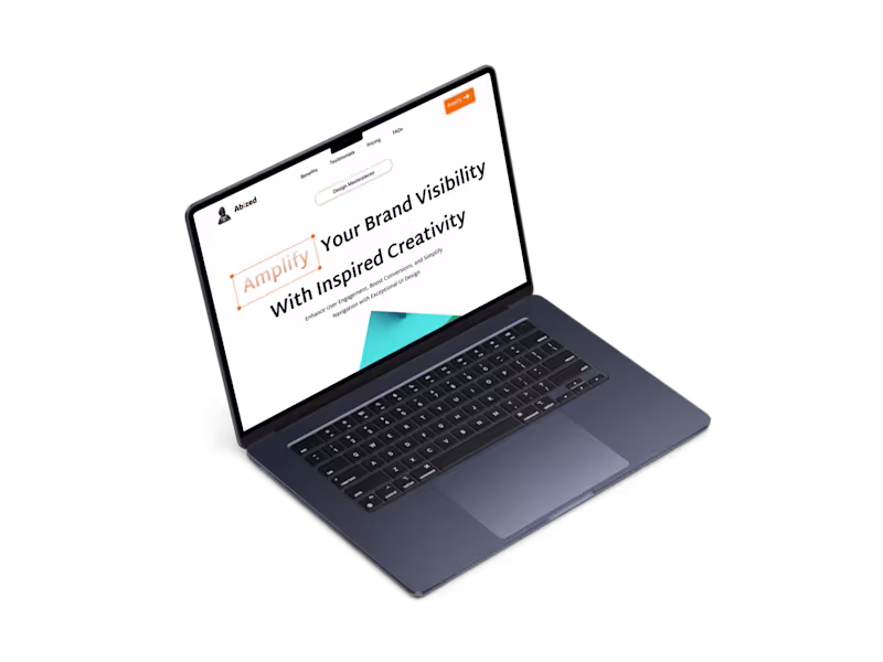 Cover image for Simple landing page for a website