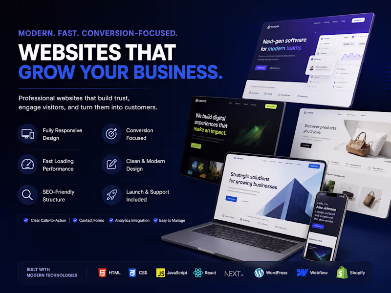 Cover image for High-Converting Websites for Startups & Small Businesses