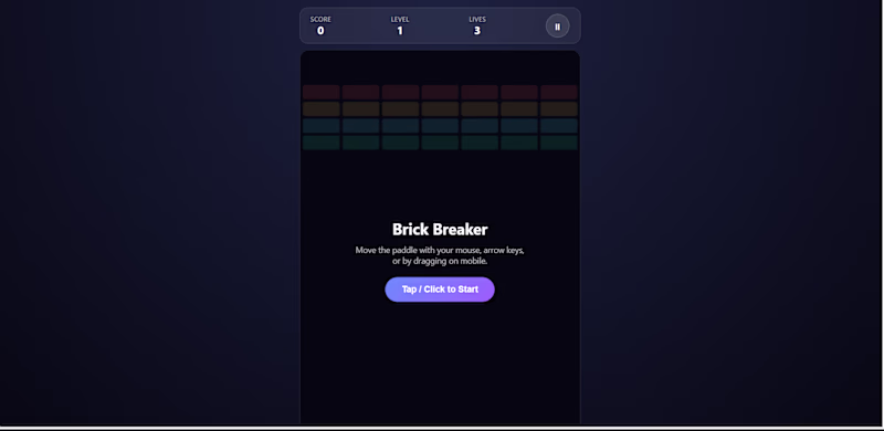 Cover image for A classic arcade-style Brick Breaker