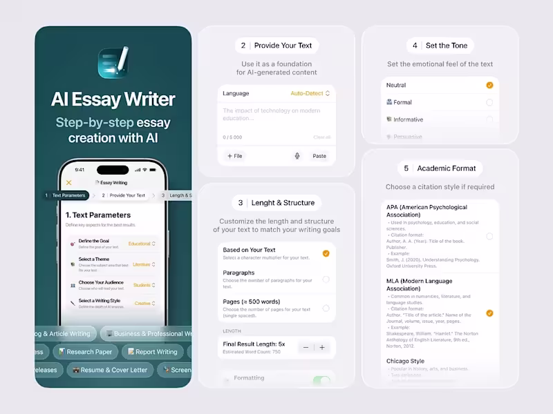 Cover image for AI Essay Writer App Project