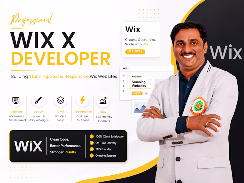 Cover image for Wix Website Design | Modern Responsive Business Websites Growth 