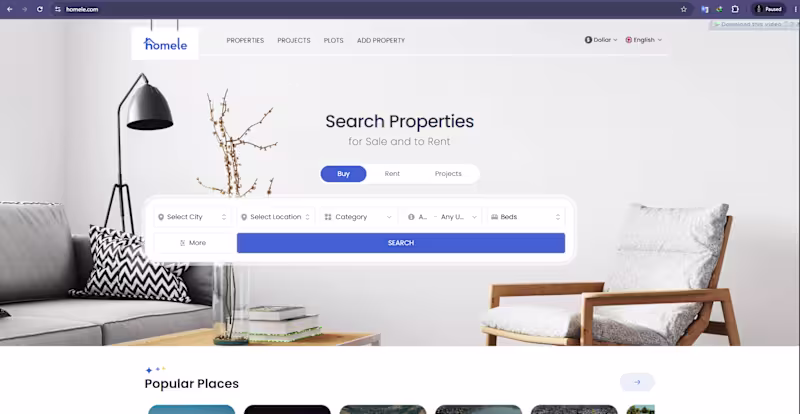 Cover image for Homele — Real Estate Platform