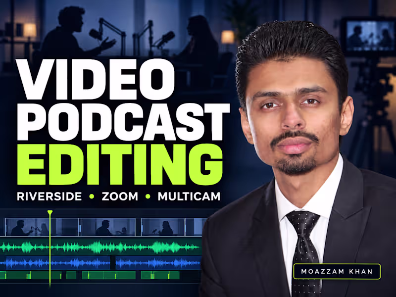 Cover image for Video Podcast & Interview Editing | Riverside & Zoom