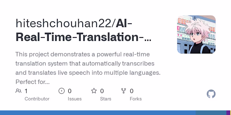 Cover image for Live AI-generated Real-Time Translation System