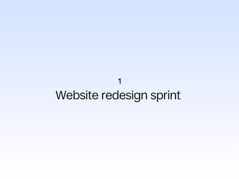 Cover image for Re-design Sprint