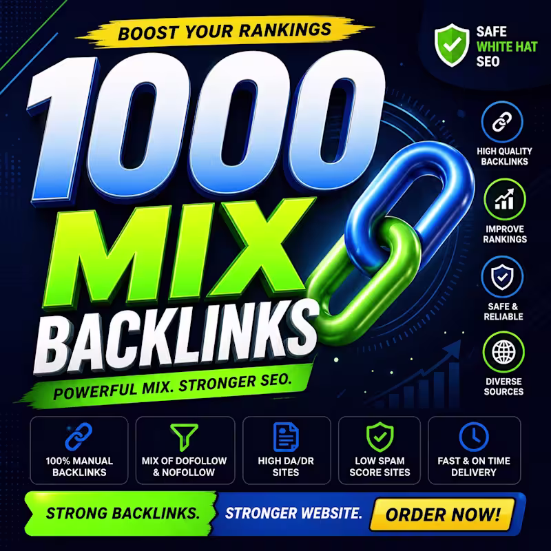 Cover image for I will make 1000 manual  mix backlinks 