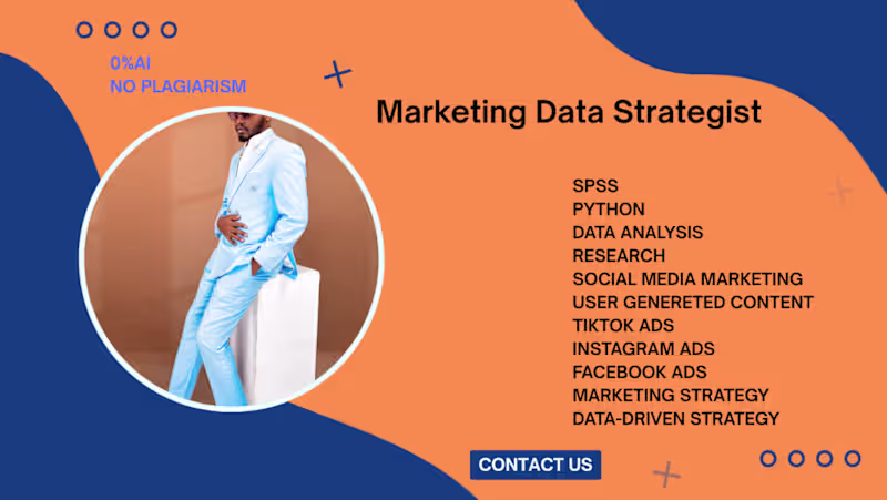 Cover image for Research and Data analyst with SPSS and Python