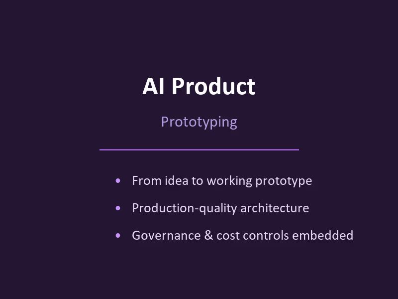 Cover image for AI Product Prototyping & MVP Development