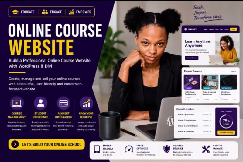 Cover image for Online Course Website | LearnDash & LMS WordPress Expert