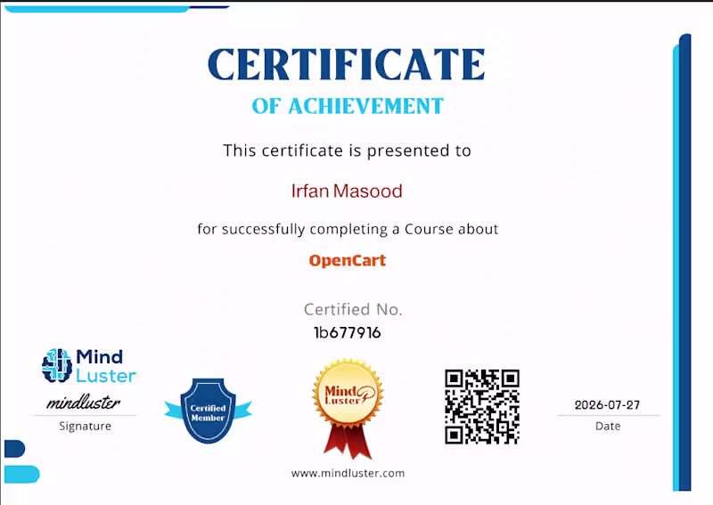 Cover image for OpenCart, OpenCart 3, Journal 3, OCMOD PHP, MySQL 
