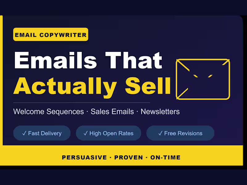 Cover image for Email Sequence Copywriting (5–7 Emails)