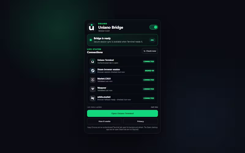 Cover image for Uniano Bridge — Secure Browser Integration