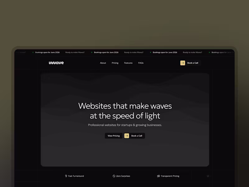 Cover image for Wave Design Agency: Brand & Website