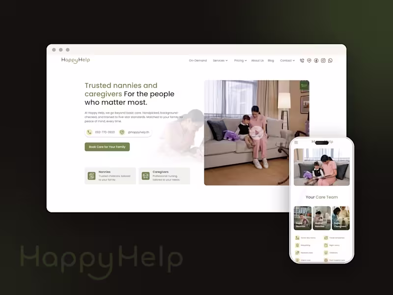 Cover image for Nanny & Caregiver Platform Website