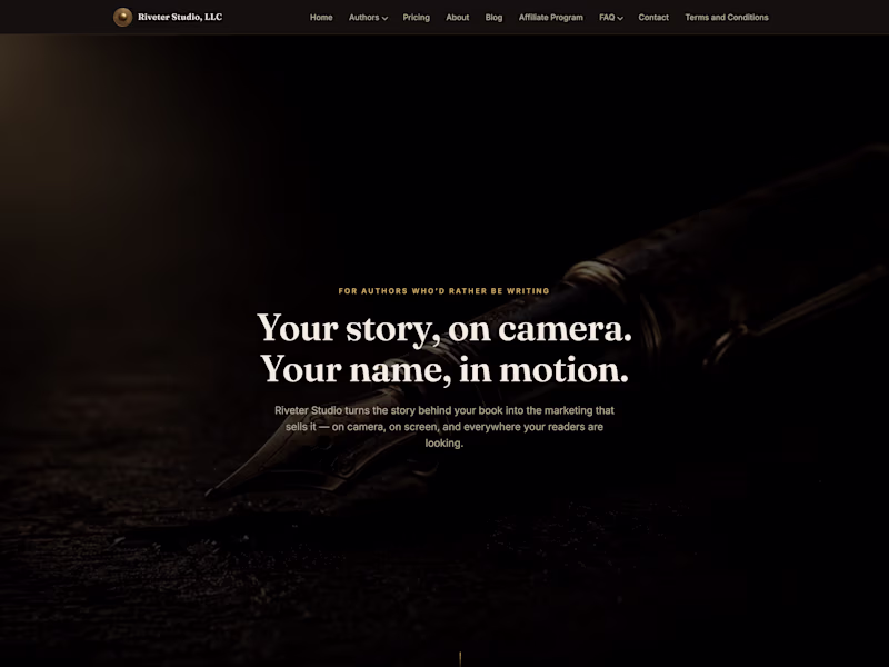 Cover image for Cinematic Interview Platform Development for Riveter Studio