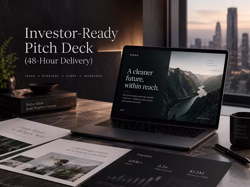Cover image for Investor-Ready Pitch Deck (48-Hour Delivery)