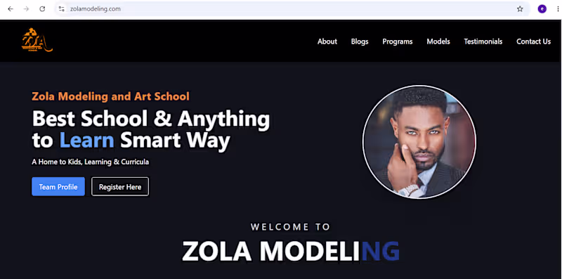 Cover image for Modeling School Website for models can schedule their class ...