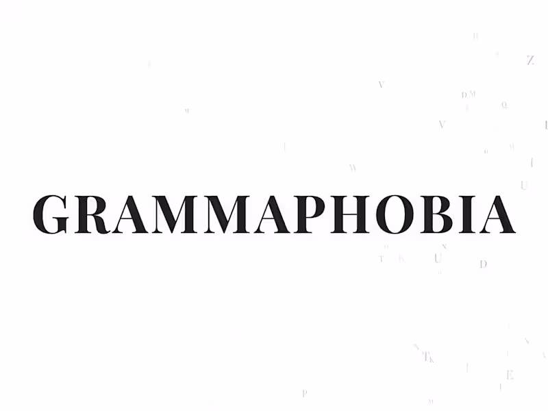 Cover image for GRAMMAPHOBIA